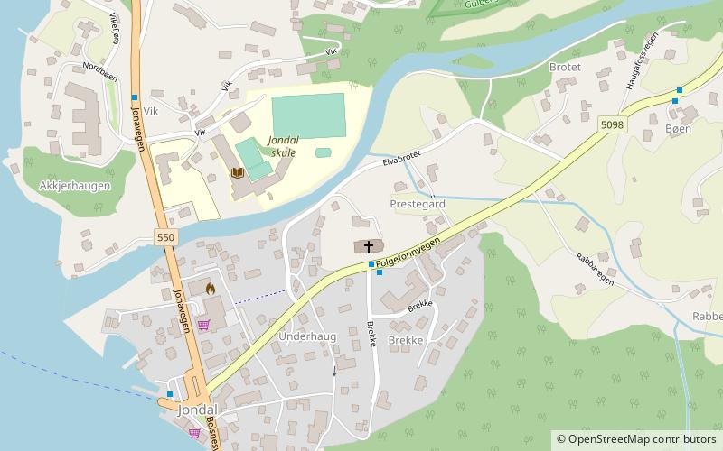 Jondal Church location map