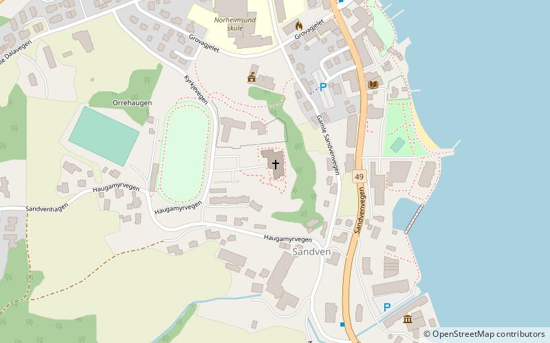 Norheimsund Church location map