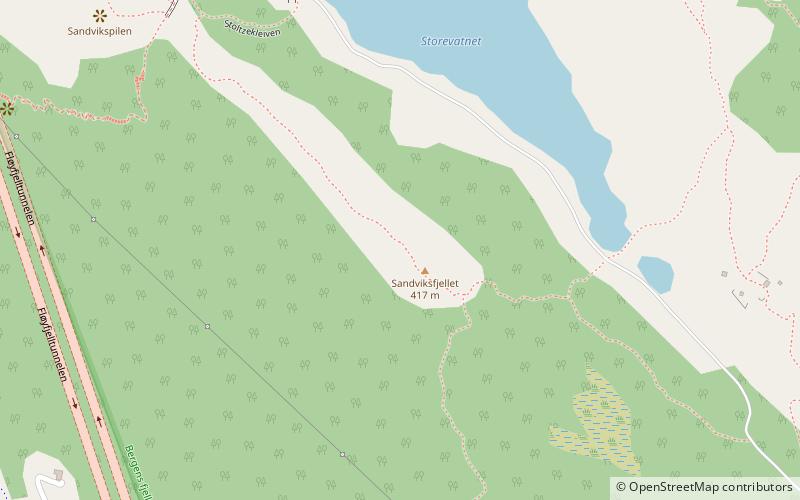 Sandviksfjellet location map