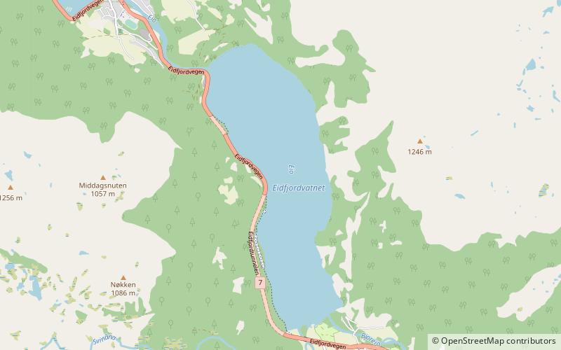 Eidfjordvatnet location map