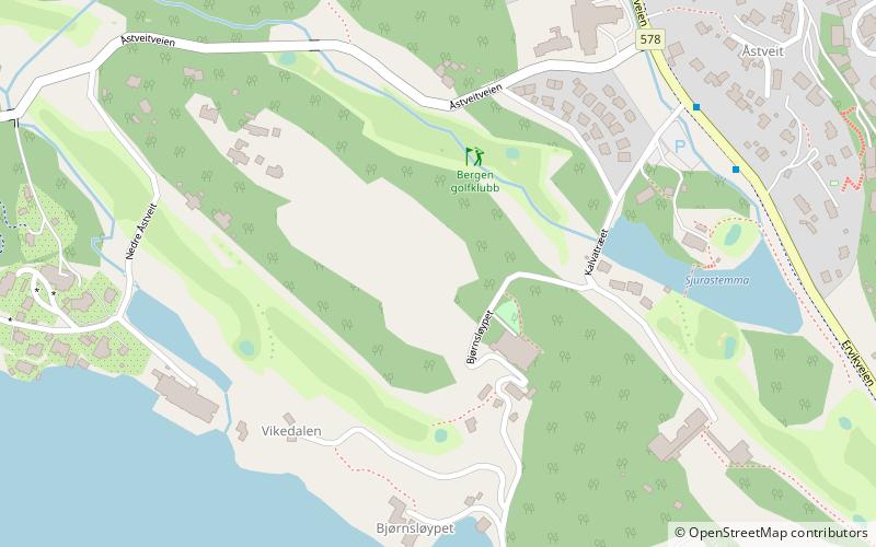 Bergen golfklubb location map