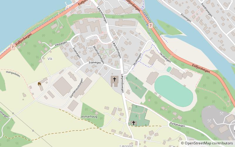 Old Eidfjord Church location map