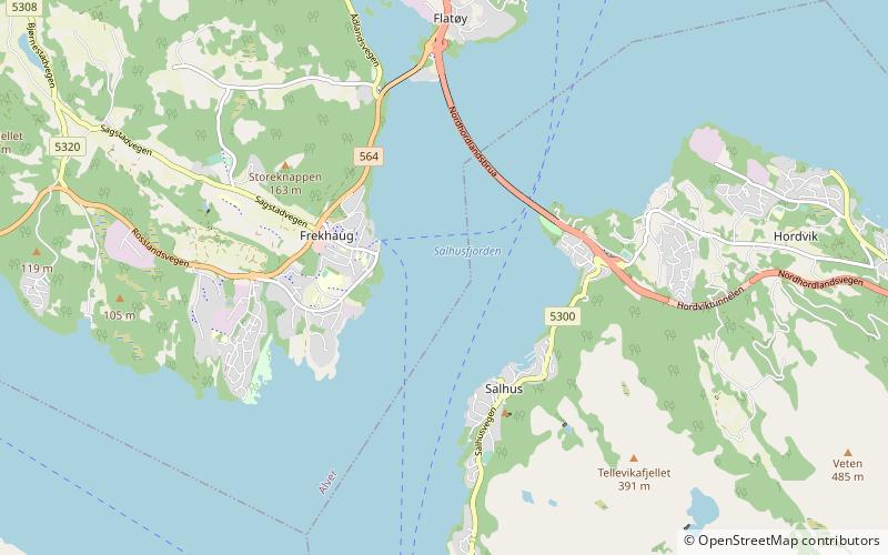 Salhusfjorden location map