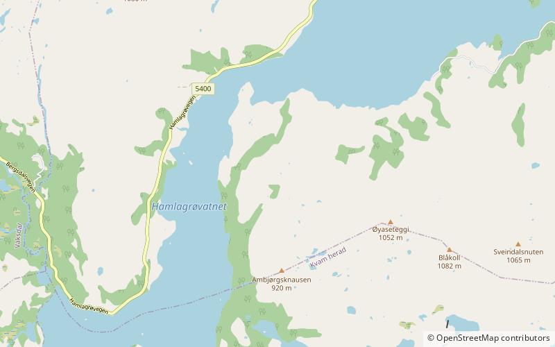 Hamlagrøvatnet location map