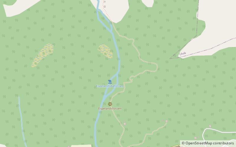 Espeland Falls location map