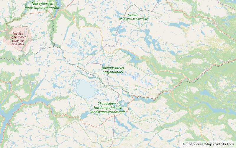 folarskardnuten parc national de hallingskarvet location map