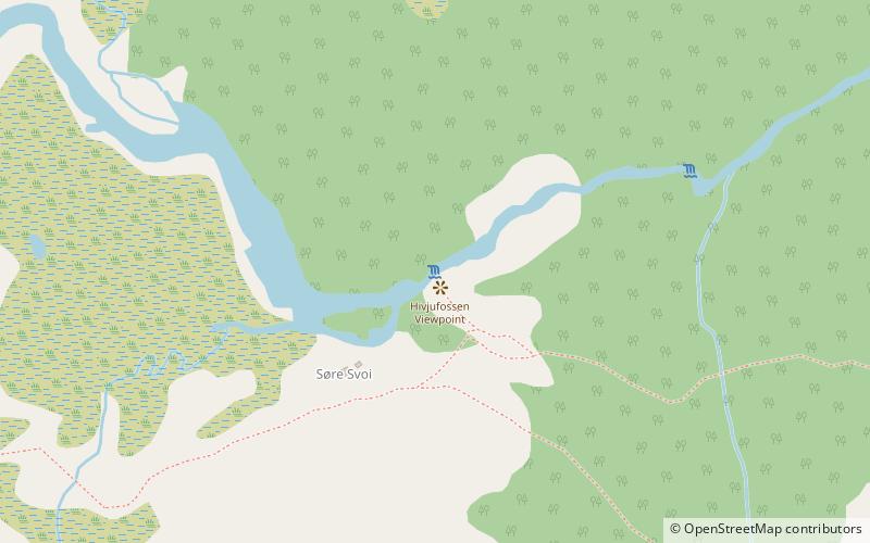 Hivjufossen location map