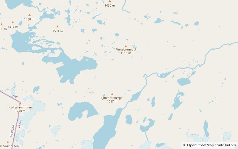ljotebotnberget hallingskarvet nationalpark location map