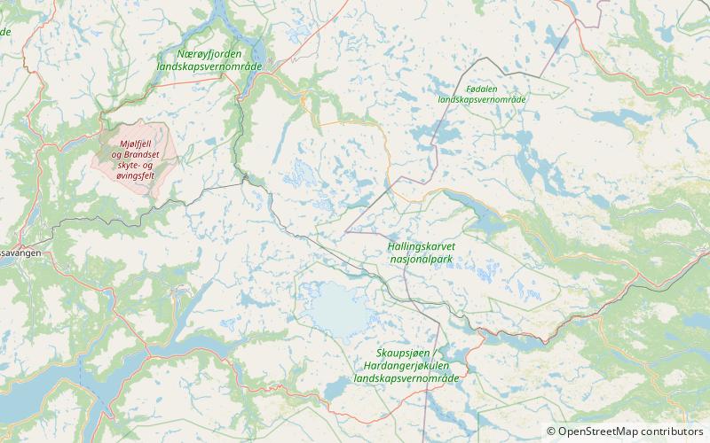 vargebreen parc national de hallingskarvet location map