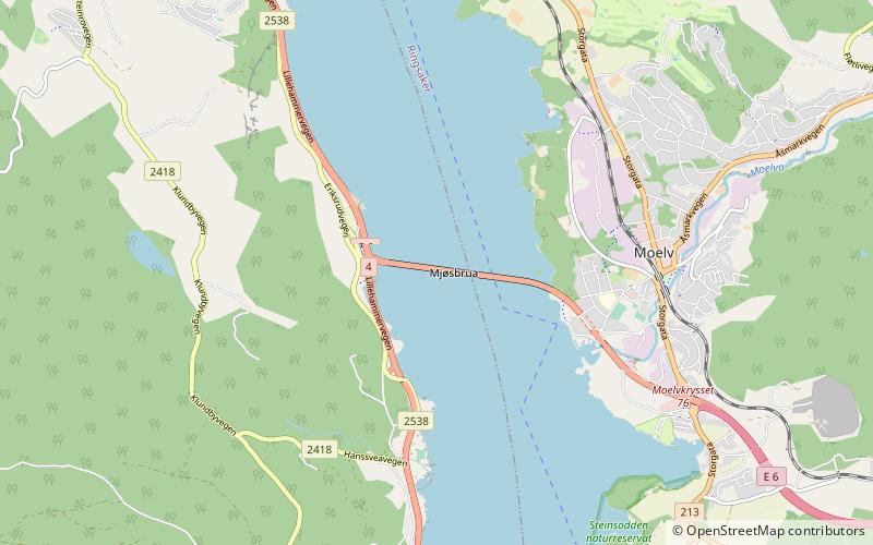 Mjøsbrua location map