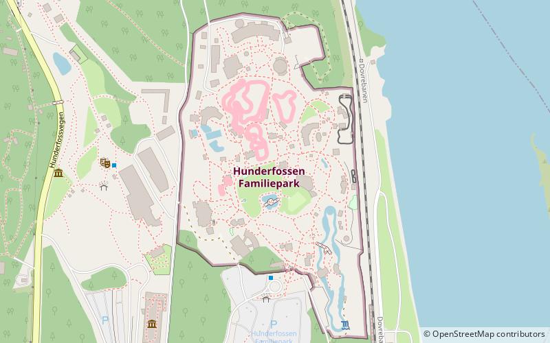 Hunderfossen Familiepark location map