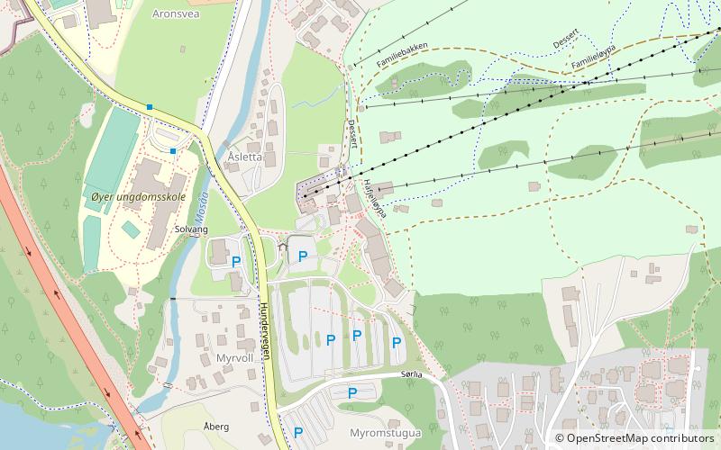 Hafjell ski resort location map