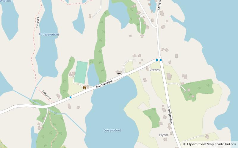 Værlandet Chapel location map