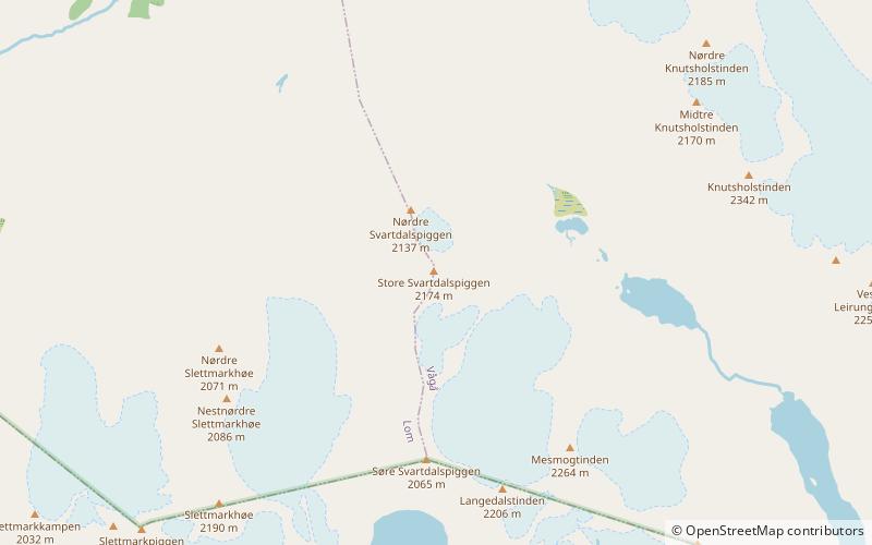 store svartdalspiggen parc national de jotunheimen location map