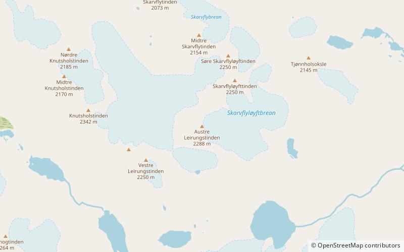 leirungstinden parc national de jotunheimen location map