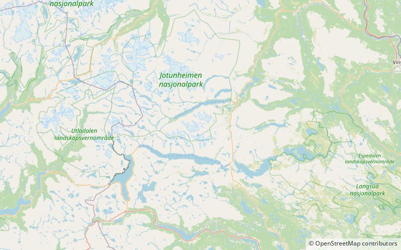 tjonnholsoksle park narodowy jotunheimen location map