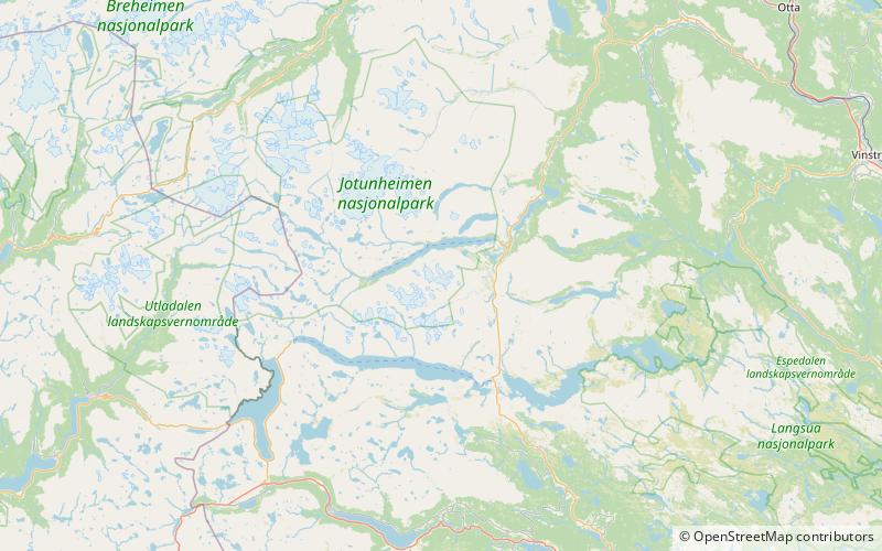 hogdebrotet jotunheimen nationalpark location map