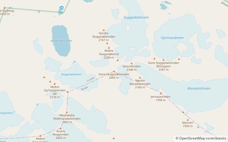 Store Skagastølstind location map