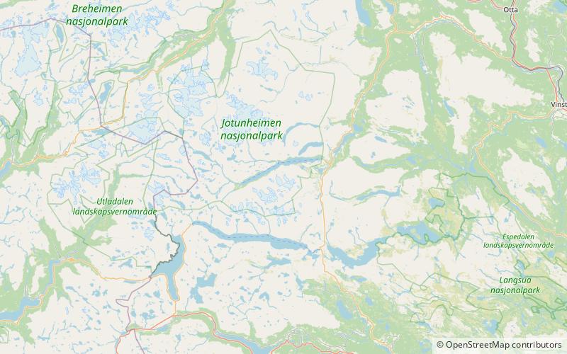 eggi park narodowy jotunheimen location map