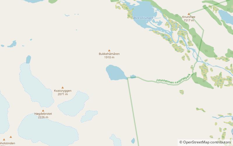bukkehamartjonne parque nacional jotunheimen location map