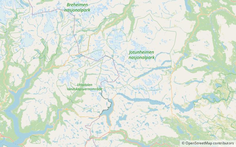 store rauddalseggi park narodowy jotunheimen location map