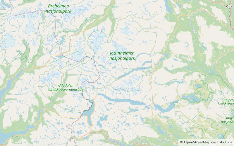 hogtunga park narodowy jotunheimen location map