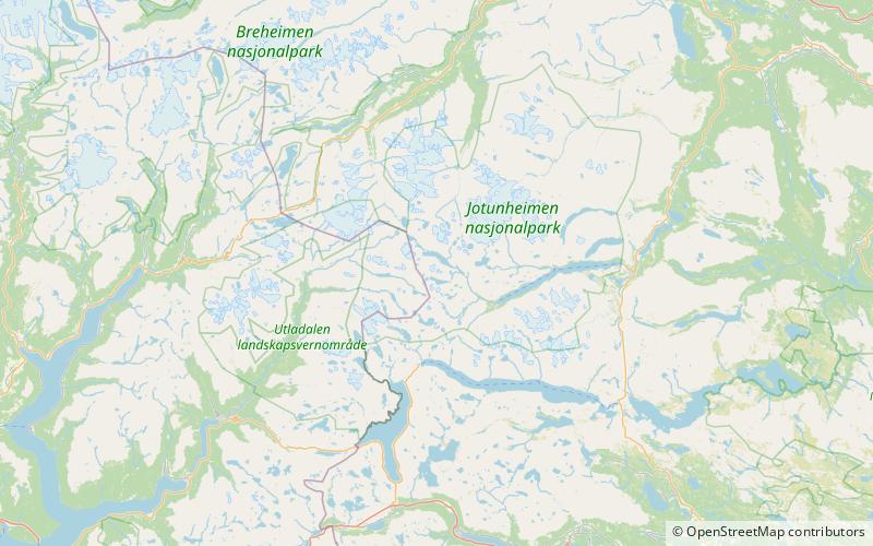skarddalseggi parque nacional jotunheimen location map