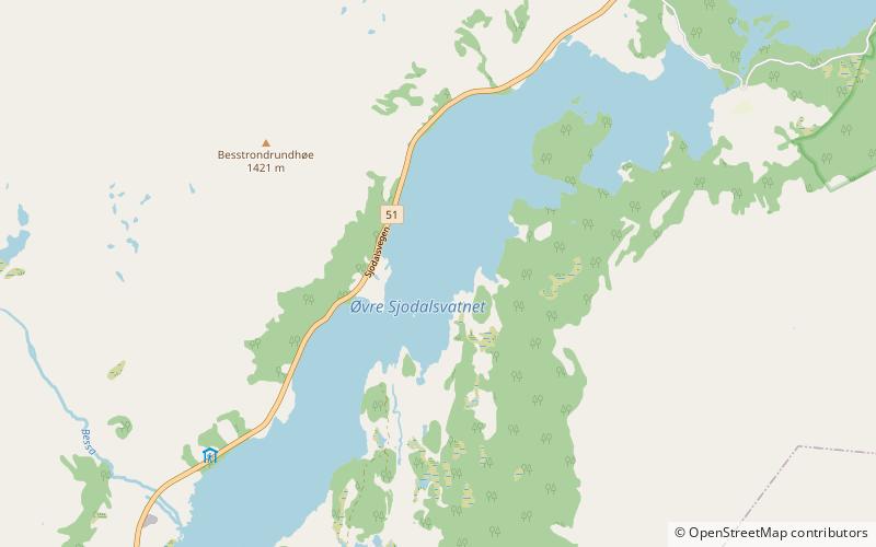 Øvre Sjodalsvatnet location map