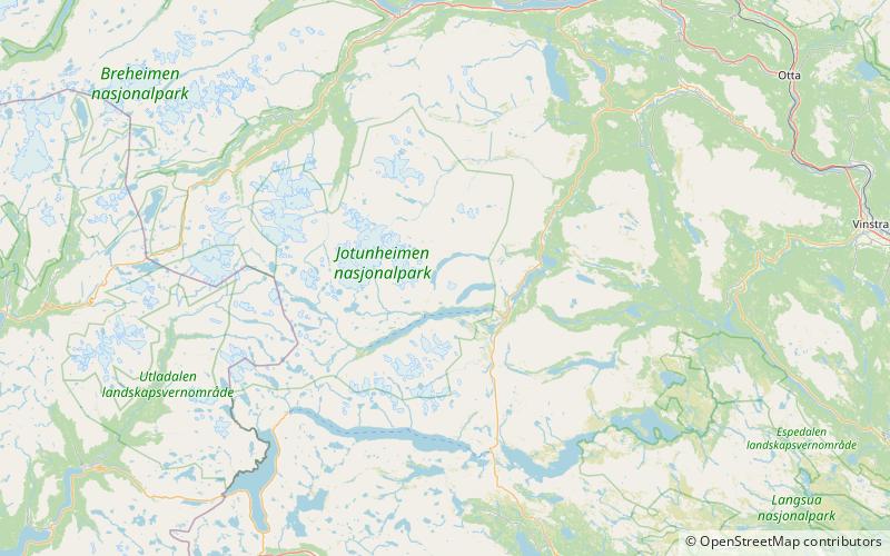 kollhoin parc national de jotunheimen location map