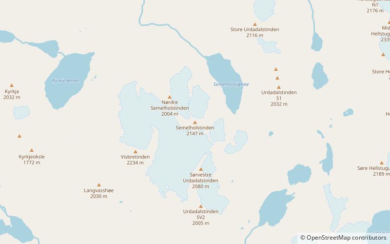 semelholstinden park narodowy jotunheimen location map