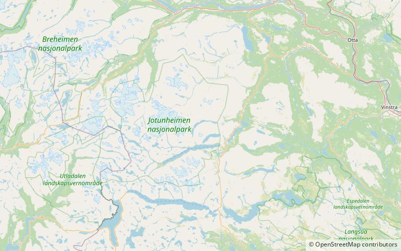 russvatnet parque nacional jotunheimen location map