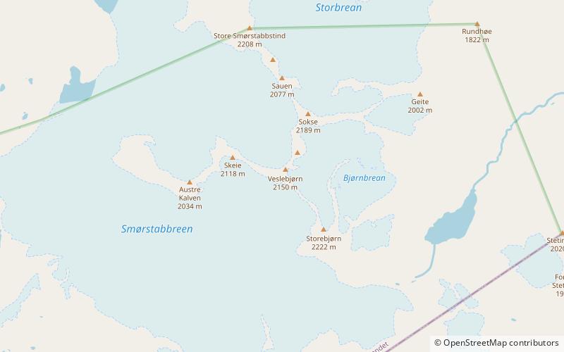 smorstabbtindene jotunheimen nationalpark location map
