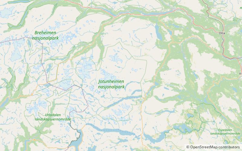 styggehoi jotunheimen nationalpark location map