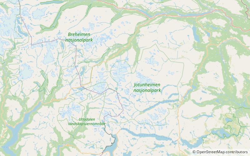 store styggehoe jotunheimen nationalpark location map