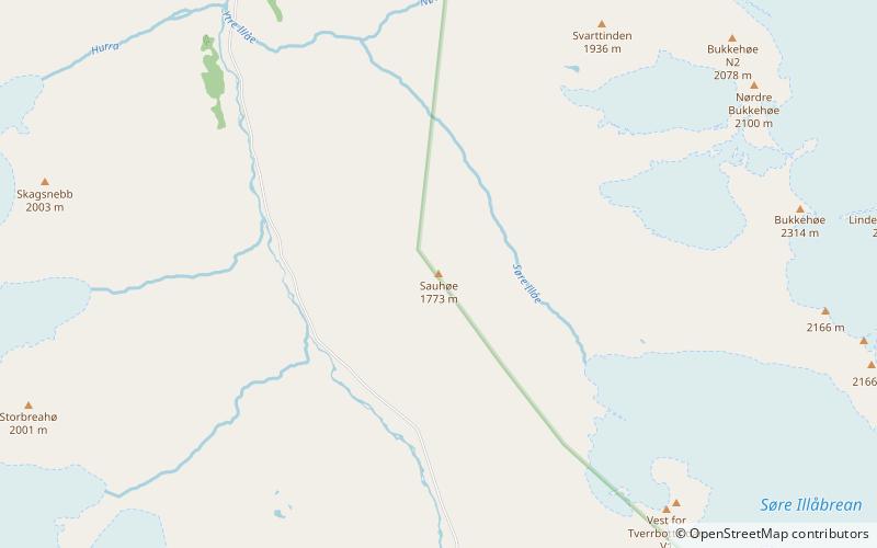 sauhoi park narodowy jotunheimen location map
