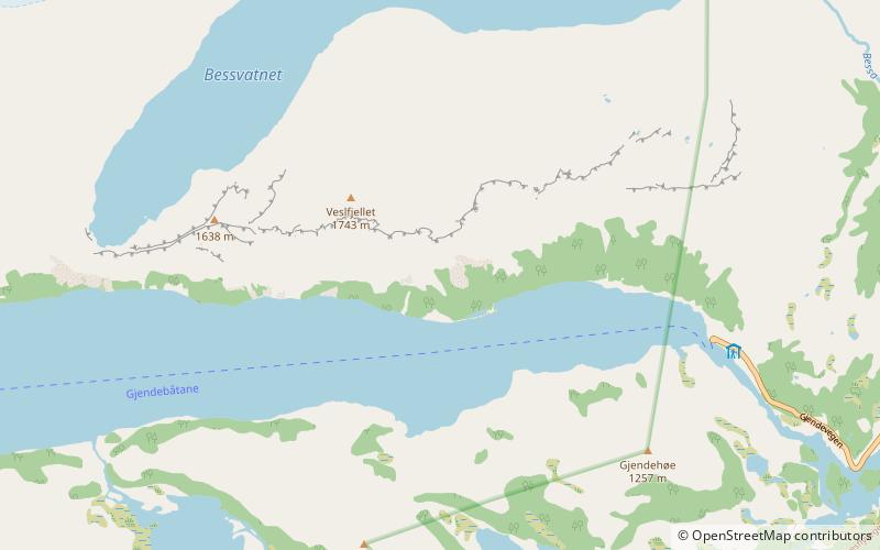 veslfjellet parc national de jotunheimen location map