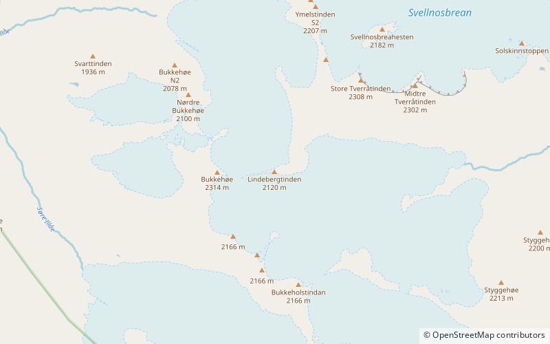 lindbergtinden jotunheimen location map