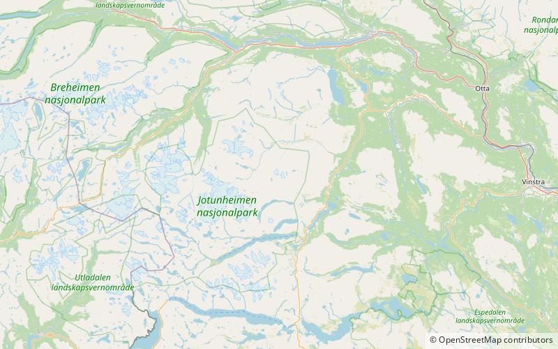 nautgardsoksli park narodowy jotunheimen location map