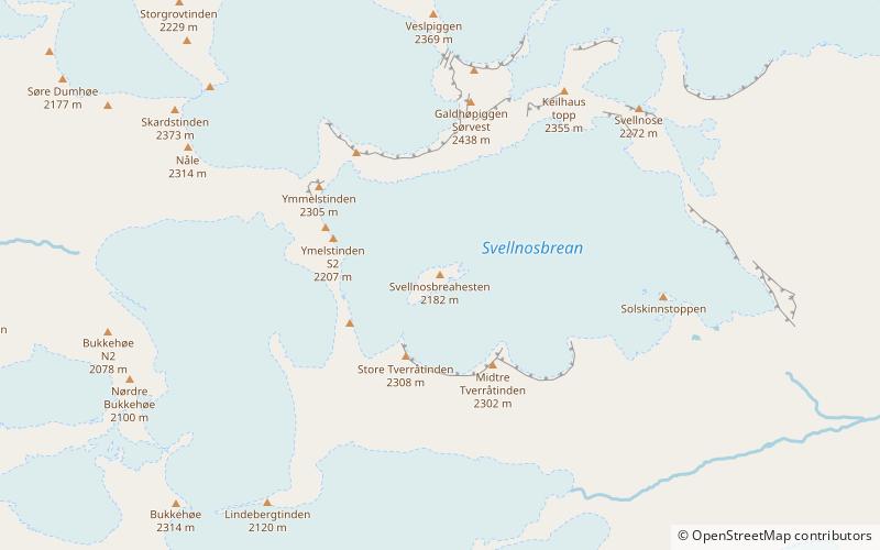 svellnosbreahesten parc national de jotunheimen location map