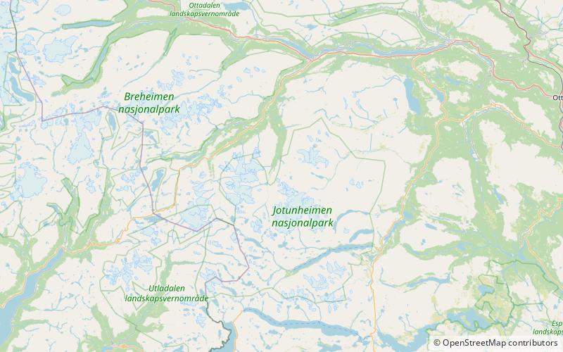 skauthoi parc national de jotunheimen location map