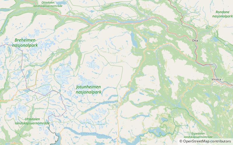 stornubben park narodowy jotunheimen location map
