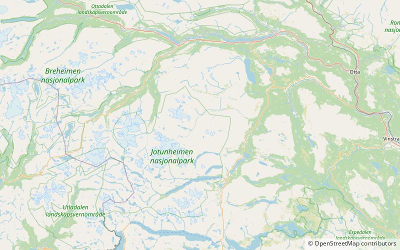 veodalen parque nacional jotunheimen location map