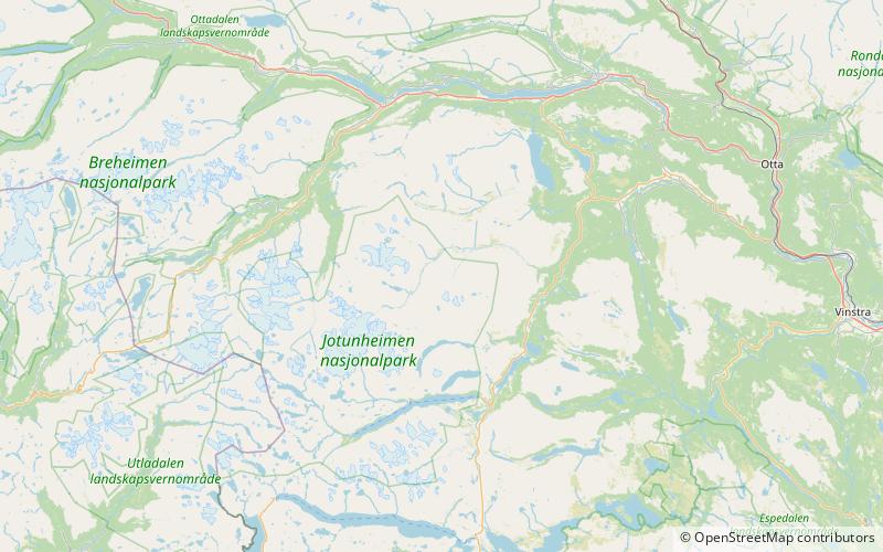 veslekjolen parque nacional jotunheimen location map