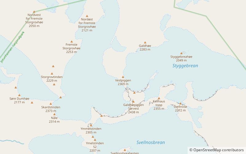 Vesle Galdhøpiggen location map