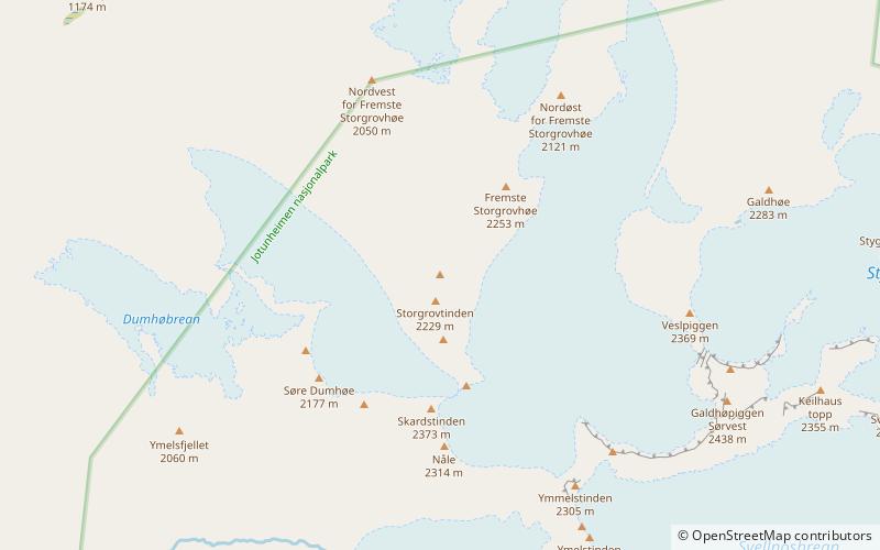 storgrovhoe park narodowy jotunheimen location map