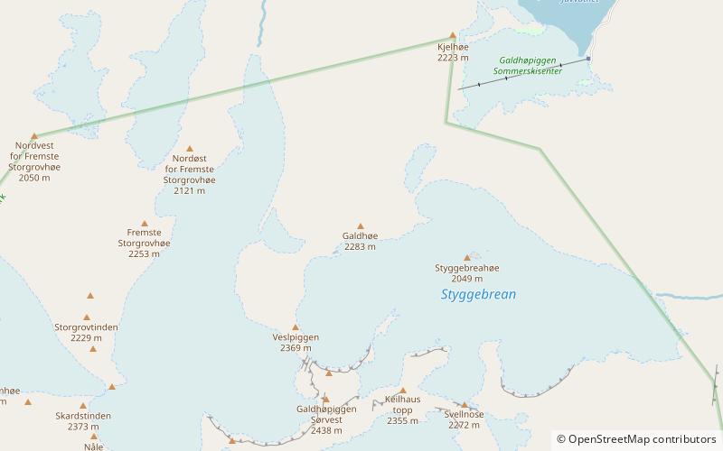 galdhoi park narodowy jotunheimen location map