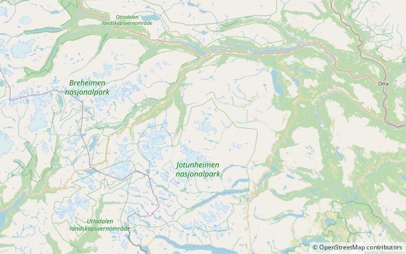 trollsteinseggi parque nacional jotunheimen location map