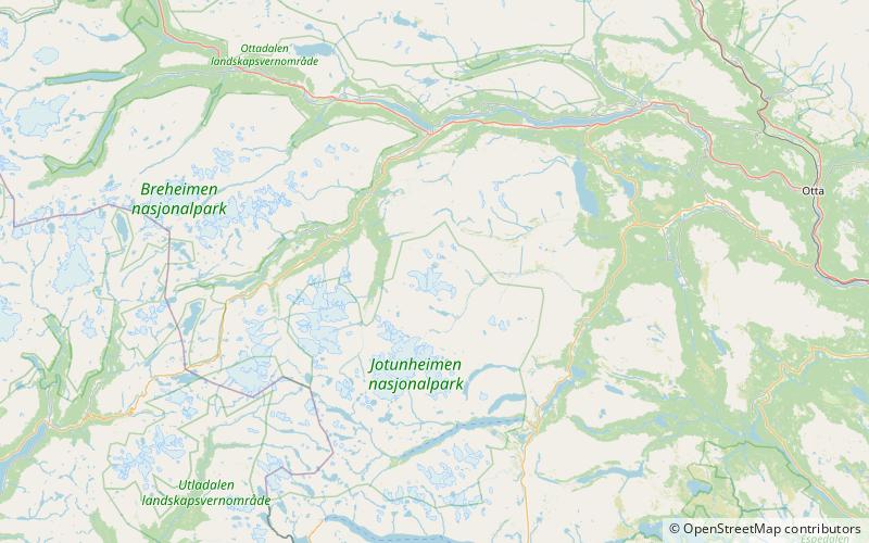 grotbreahesten jotunheimen nationalpark location map