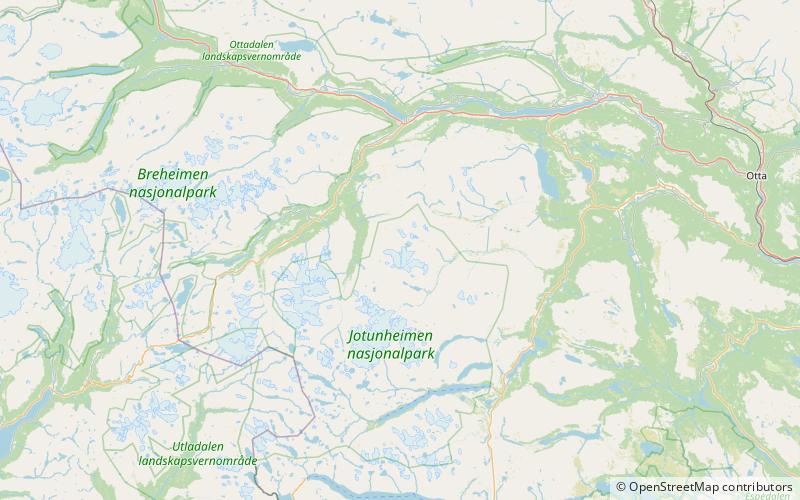 trollsteinrundhoe jotunheimen nationalpark location map