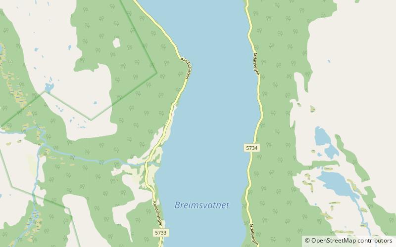 Breimsvatnet location map